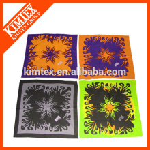 Unique customized square designer cotton brand printed bandanas